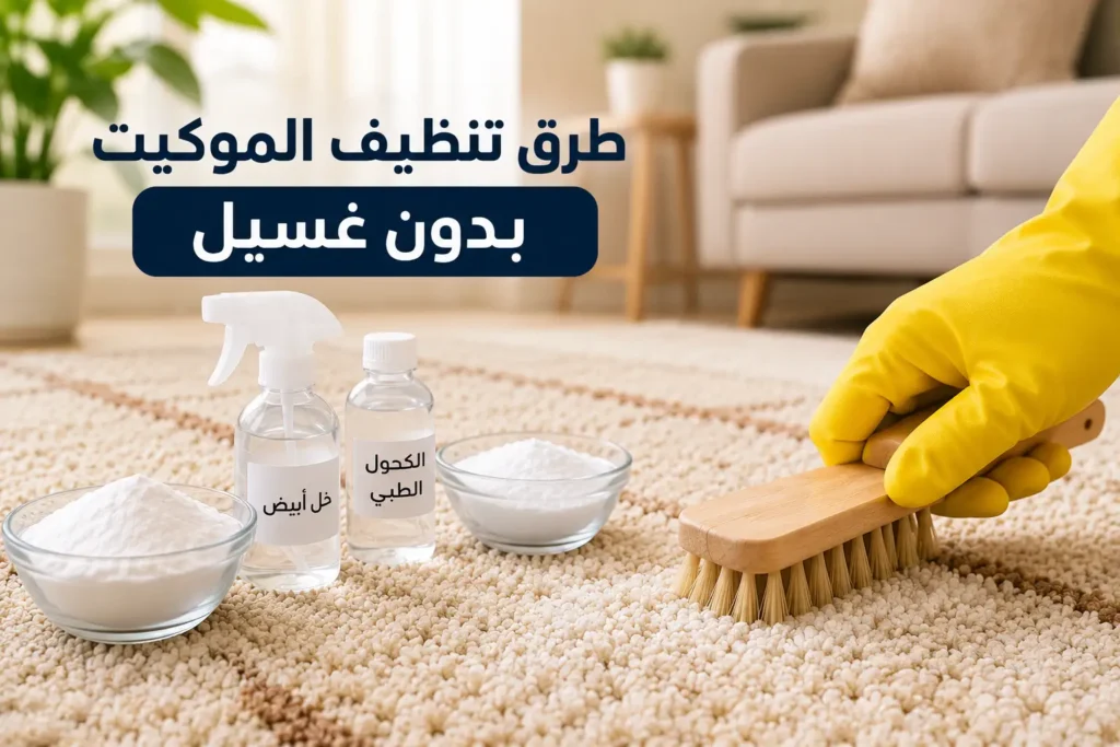 طرق تنظيف الموكيت بدون غسيل