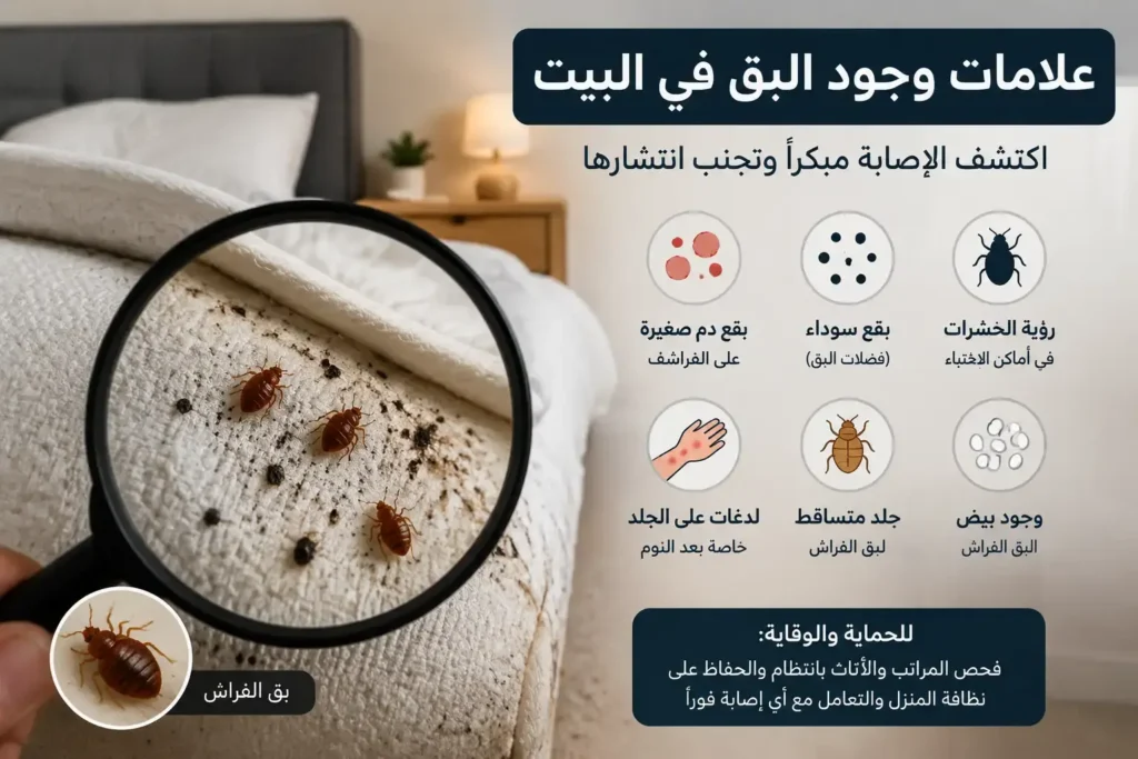علامات وجود البق في البيت